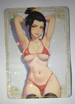Azula Avatar Trainer Goddess Story Girl Anime Waifu Holofoil Card Hunny Bunnies - Image 1