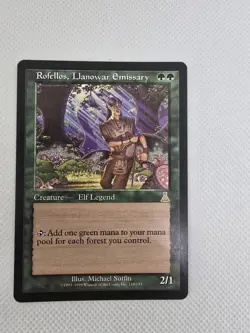 Wizards Rofellos Llanowar Emissary Urza's Destiny Creature Green Rare Elf Legen… - Image 1