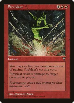 MTG Fireblast ** Visions ** English (MP) - Image 1