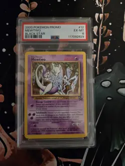 2000 POKEMON PROMO MEWTWO #12 BLACK STAR - Image 1