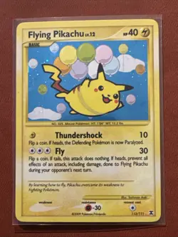 Flying Pikachu HOLO Rising Rivals Pokemon TCG 113/111 Raw Ungraded - Image 1
