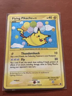 Flying Pikachu HOLO Rising Rivals Pokemon TCG 113/111 Raw Ungraded - Image 2
