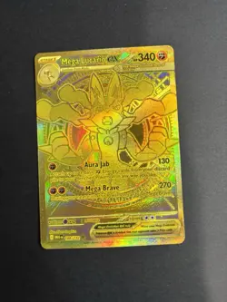 Pokemon Mega Lucario EX 188/132 MEGN Ultra Rare Full Art Holo Aura Jab - Image 1