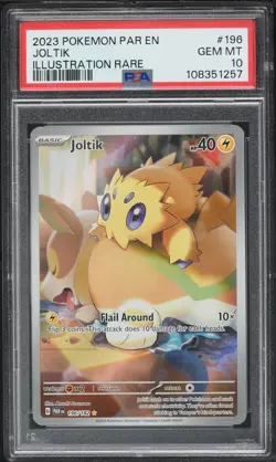 2023 POKEMON PAR EN-PARADOX RIFT ILLUSTRATION RARE #196 JOLTIK PSA 10 - Image 1