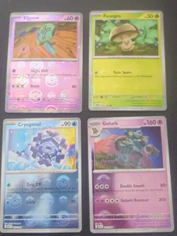 Pokemon - Foongus Cryogonal Golurk Elgyem (Poke Ball Pattern) Black Bolt Lot (4) - Image 1