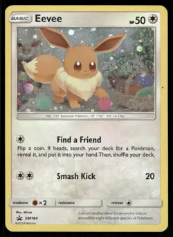 Pokemon Cards Eevee SM184 (Cosmos Holo) Sun & Moon Promo LP - Image 1