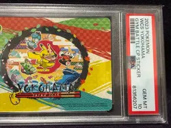 PSA10 Yokohama Pikachu Promo Sticker WCS 2023 Pokemon Card - Image 1