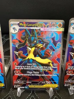 Pokemon Mega Lucario ex 160/132 Mega Evolution Ultra Rare (EN) - LOT OF 3 CARDS - Image 3