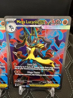 Pokemon Mega Lucario ex 160/132 Mega Evolution Ultra Rare (EN) - LOT OF 3 CARDS - Image 4