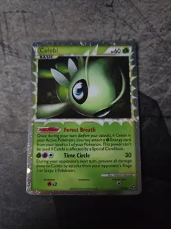 Celebi Prime Holo Rare Card 92/102 Triumphant Ultra LP Pokemon Card TCG - Image 1