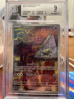 Beckett Graded 9 Drowzee #210 Scarlet & Violet Pokemon Card - Image 1