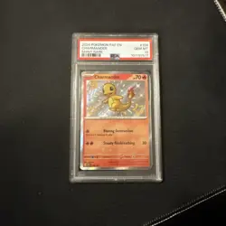 Pokemon 2024 Paldean Fates Charmander Shiny Rare Holo Card 109/91 PSA 10 - Image 1