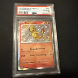 Pokemon 2024 Paldean Fates Charmander Shiny Rare Holo Card 109/91 PSA 10 - Image 5