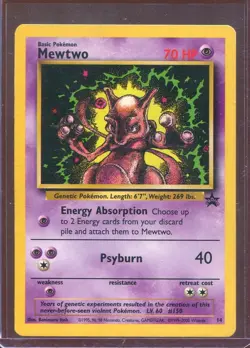 Mewtwo #14 Black Star Promo Wizards of the Coast (WOTC) Pokemon Card TCG - LP/MP - Image 1
