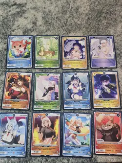 Gamer Supps VCARD 12 Card Lot Sinder Silvervale Shylily Foxyreine Fefe VTuber - Image 1