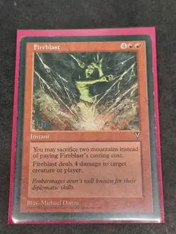** Fireblast ** [NM] Visions MTG Magic Burn PreModern 4 Damage Free Instant - Image 1