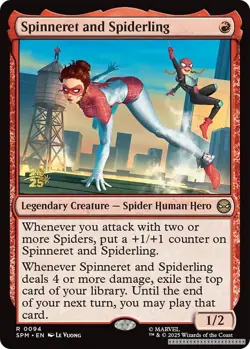 Spinneret and Spiderling [PRE - 94] - NM [Foil] TCG MTG - Image 1