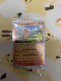 Pokemon Charmander 004/165 151 EB Games Reverse Holo Card Promo Sealed - Image 1