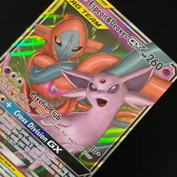 Espeon & Deoxys GX 72/236 SM Unified Minds Tag Team Pokemon TCG NM - Image 3