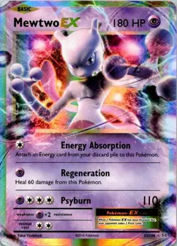 Pokemon:TCG XY Evolutions - Mewtwo EX #52/108 Ultra Rare NM (SKU 1-5) - Image 1
