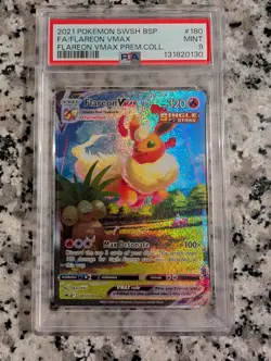 Pokemon Flareon VMAX Premium Coll. Full Art Promo SWSH180 PSA 9 - Image 1