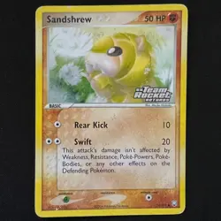 Sandshrew 74/109 EX Team Rocket Returns REVERSE HOLO Stamped Common Pokemon MP - Image 1