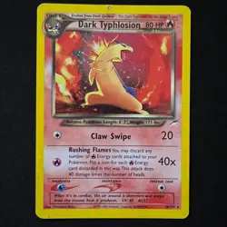 2002 Pokemon Neo Destiny Dark Typhlosion Unlimited #10/105 Holo - DMG - Image 1