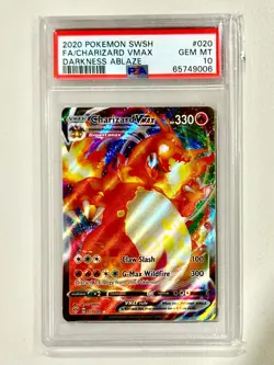 2020 Pokemon SWSH - Charizard VMAX - Full Art 020/189 Darkness Ablaze PSA 10 - Image 1