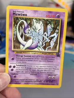 Pokemon TCG Mewtwo Black Star Promo 12 Vintage MP/HP - Image 3