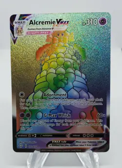 Alcremie VMAX 73/72 Rainbow Rare Shining Fates Pokemon TCG NM - Image 1