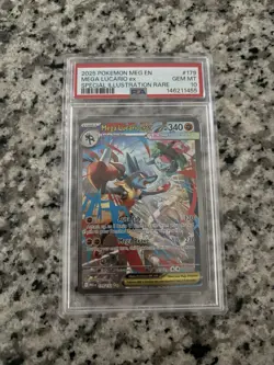 Mega Lucario ex PSA 10 English Pokemon Card 179 SIR 2025 Mega Evolution ME01 - Image 1