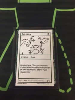 MTG Magic The Gathering Dairy Cow Playtest Test Card Commander - Image 1