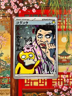 Psyduck 286/SM-P MUNCH Pokemon Card Promo 2018 SCREAM Hand Draw DIY 🌀🫟✨ - Image 1