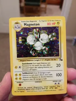 Magneton - 11/62 Fossil - Pokemon - Foil Rare Card - LP - Image 1