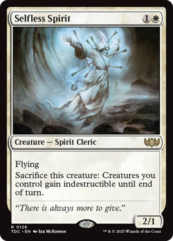 Selfless Spirit - 129 - Tarkir: Dragonstorm Commander- Near Mint - MTG - Image 1