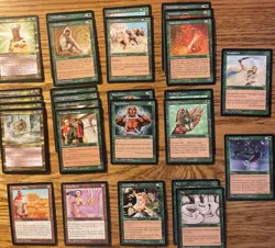 MTG: Vintage ‘96 Mirage 50 Multicolor Green And White Magic the Gathering - Image 1
