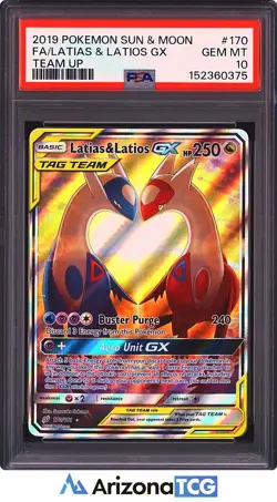 Pokemon 2019 Latias & Latios GX 170/181 Full Art Team Up GEM MINT PSA 10 - Image 1