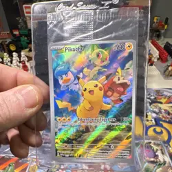 Pokemon TCG Pikachu 027 Sv: Scarlet & Violet Promo Full Art Promo Card sealed - Image 1