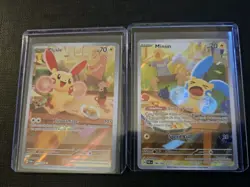 Plusle 193/182 & Minun 194/182: Paradox Rift Set Illustration Rare NM Pokemon - Image 1