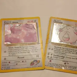 Pokemon Koga's Ditto Gym Challenge & Chansey Base Set Lot 2x Vintage English - Image 5