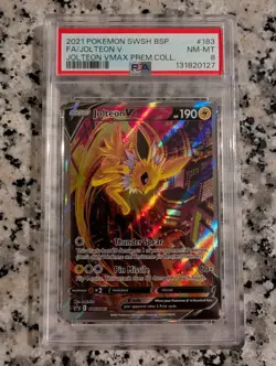 Pokemon Jolteon V Premium Coll. Full Art Promo SWSH183 PSA 8 - Image 1