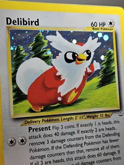 Pokemon Neo Revelation Delibird Holo Rare 5/64 NEAR MINT - Image 3