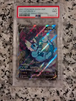 Pokemon Vaporeon V Premium Coll. Full Art Promo SWSH181 PSA 9 - Image 1