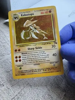 Pokemon TCG Kabutops Fossil 9/62 Holo Unlimited Holo Rare Vintage 1999 LP - Image 4
