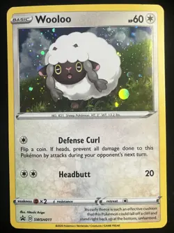 2020 POKEMON SWSH BLACK STAR PROMO 2021 GENERAL MILLS 25TH ANV WOOLOO-HOLO #831 - Image 1