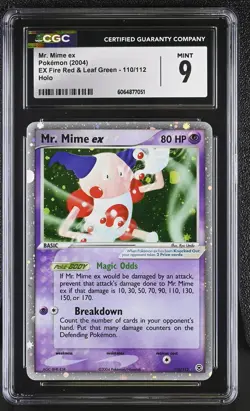 CGC 9 MINT Mr. Mime ex 2004 EX Fire Red & Leaf Green 110/112 Holo Pokemon Card - Image 1