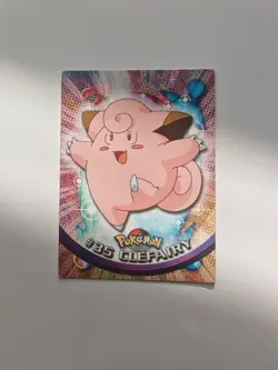 Pokemon TOPPS #35 Clefairy Non-Holo Black Logo RARE TV Animation Edition LP - Image 1
