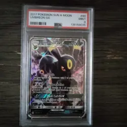 2017 POKEMON SUN AND MOON 80 UMBREON GX PSA 9 MINT - Image 1