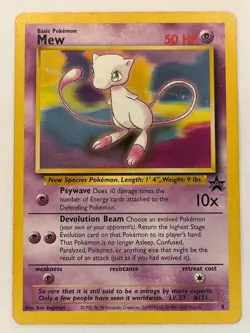 Pokemon WOTC Promo Mew - #8 Vintage Card MP - Image 1