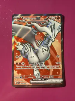 Reshiram EX 158/086 Full Art NM/M White Flare Pokemon Card - Image 1